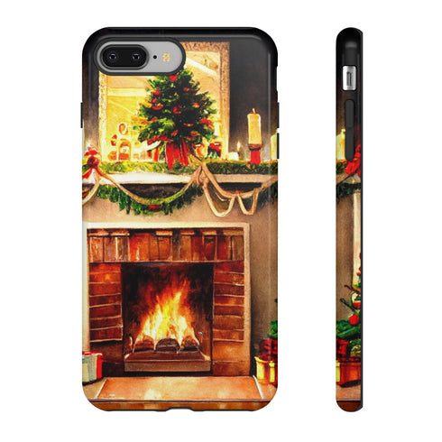 Warm Chirstmas Hearth - Impact Resistant Phone Case iPhone 8 Plus Glossy